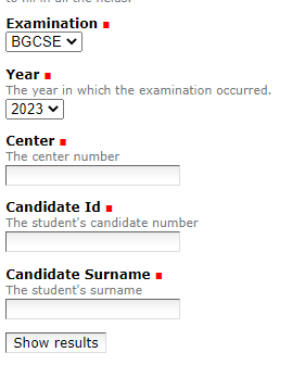 How to check via www.bec.co.bw results?