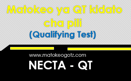 Matokeo Ya QT 2023 (NECTA Qualifying Test (QT) Results 2023)